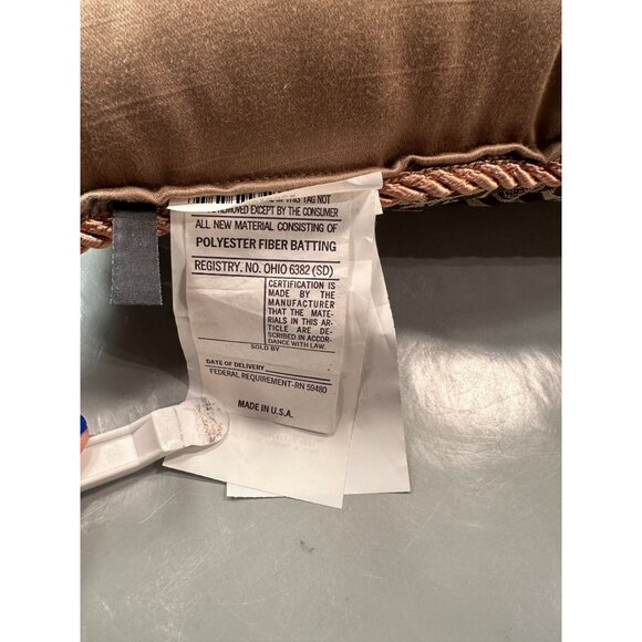 Dakota Bay Bengal Tiger Brocade Decorative Pillow Motif Rope Cushion Home - Picture 9 of 16